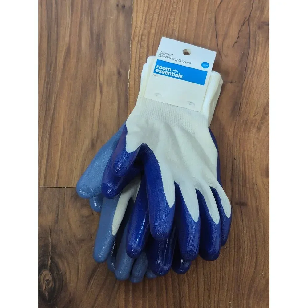 2pc Nitrile Coated Dipped Gloves Blue - Room Essentials s15